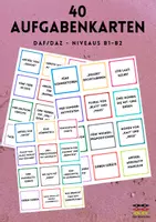 Vorschau - Aufgabenkarten - 40 Aufgabenkarten - DaZ & DaF - Deckblatt
