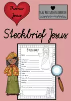 Vorschau - Arbeitsblätter - Steckbrief Jesus - Seite 1