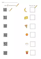 Vorschau - Unterrichtsreihen - Einführung / Übung Wortschatz Food Homeschooling / QR Codes - 1./2. Klasse - Seite 3