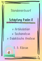 Vorschau - Stundenentwürfe - Schöpfung- Psalm 8 Stundenentwurf mit Ausarbeitung - Deckblatt