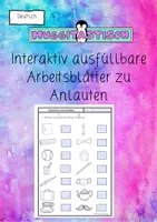 Vorschau - Arbeitsblätter - interaktive PDF: Arbeitsblätter zu den Anlauten - Deckblatt