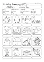 Vorschau - Arbeitsblätter - SPRING vocabulary training Arbeitsblätter Englisch - Seite 1