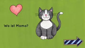 Vorschau - Arbeitsblätter - Wo ist Katze Momo ? - interaktive Lesespur mit Rätselblatt - Seite 1