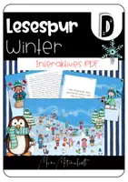 Vorschau - Aufgabenkarten - Interaktive Lesespurgeschichte Winter - Deckblatt
