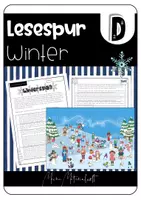 Vorschau - Arbeitsblätter - Lesespurgeschichte Winter - Deckblatt