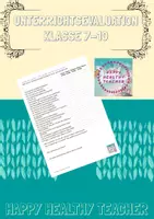 Vorschau - Arbeitsblätter - Unterrichtsevaluation Klasse 7 - 10 - Deckblatt