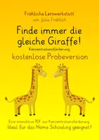 Vorschau - Spiele - Konzentrationsübung - Finde immer die gleiche Giraffe - Probeversion - Deckblatt