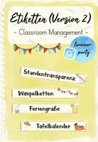 Vorschau - Anderer Materialtyp - Etiketten (Version 2): Classroom Management - Deckblatt