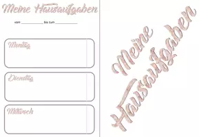 Vorschau - Anderer Materialtyp - Schulplaner Filofax A5 Hausaufgabenübersicht Hausaufgabenplaner - Deckblatt