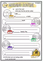 Vorschau - Arbeitsblätter - Daily Routine - Arbeitsblätter (differenziert mit möglicher Lösung & INTERAKTIVER VERSION), adverbs of frequency & time - Seite 2