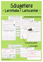 Vorschau - Arbeitsblätter - SÄUGETIERE Materialpaket - Lerntheke und Flipbook - Seite 1
