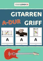 Vorschau - Poster - GITARRE 🎸 A-DUR Griff | Bildkarten | Diagramme - Deckblatt