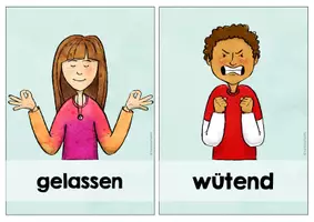 Vorschau - Bildkarten - Bildkarten Gefühle (Adjektiv + Nomen) - Seite 2