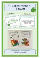 Vorschau - Anderer Materialtyp - Glückssträhnen-Etikett I Schuljahr I Zeugnis I Geschenk - Deckblatt