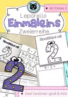 Vorschau - Unterrichtsreihen - Leporello Zweierreihe | Einführung Einmaleins | 2 Versionen - Deckblatt
