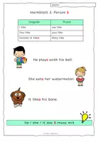 Vorschau - Arbeitsblätter - Present Simple 3rd Person s (digital) worksheets HE / SHE/ IT - Seite 2