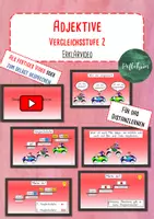 Vorschau - Stundenentwürfe - Adjektive - Vergleichsstufe 2 -Erklärvideo - für das Distanzlernen geeignet - Deckblatt