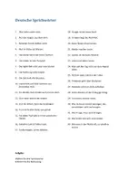 Vorschau - Unterrichtsreihen - B2 C1 Deutsche Sprichwörter (Liste) - Deckblatt