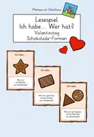 Vorschau - Spiele - Lesespiel: Ich habe... Wer hat...? Schokolade-Formen - Deckblatt