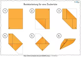 Vorschau - Mal- und Bastelvorlagen - Zaubertüte - Bastelanleitung und Anleitung für Zaubertrick - Seite 1