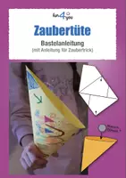 Vorschau - Mal- und Bastelvorlagen - Zaubertüte - Bastelanleitung und Anleitung für Zaubertrick - Deckblatt