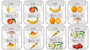 Vorschau - Spiele - J'ai .. qui a .. ? - Fruits et légumes (differenziert) - Seite 2