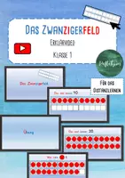 Vorschau - Fördermaterial/Inklusion - Zwanzigerfeld - Erklärvideo - Klasse 1 - für das Distanzlernen geeignet - Deckblatt