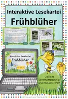 Vorschau - Interaktives Material - Interaktive Lesekartei Frühblüher - Deckblatt