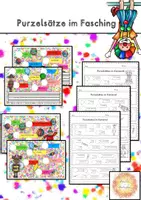 Vorschau - Arbeitsblätter - Purzelsätze I Fasching - Deckblatt