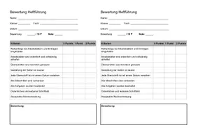 Vorschau - Merkblätter - Bewertungsraster für Schülerhefte - Seite 1
