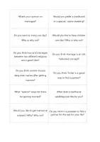 Vorschau - Arbeitsblätter - Speaking Cards about Marriage and Love - Deckblatt