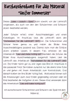Vorschau - Arbeitsblätter - Lese-/ + Hörverstehen - "Heißer Sommertag" I Kl. 3+4 - Seite 1