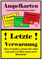 Vorschau - Bildkarten - Ampelkarten zur Verwarnung bei Regelverstößen - Deckblatt
