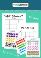 Vorschau - Spiele - TIC TAC TOE & VIER GEWINNT | Spielvorlagen | Spielsteine - Deckblatt