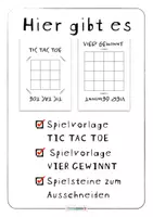 Vorschau - Spiele - TIC TAC TOE & VIER GEWINNT | Spielvorlagen | Spielsteine - Seite 1