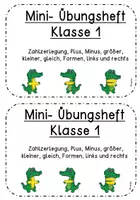 Vorschau - Arbeitsblätter - Mini-Heft Klasse 1 Mathematik #edukiknaller2021 - Seite 1