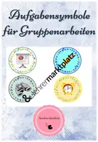 Vorschau - Bildkarten - Aufgabensymbole für Gruppenarbeiten - Deckblatt