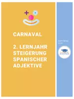 Vorschau - Arbeitsblätter - Spanisch: Carnaval - Steigerung spanischer Adjektive - Deckblatt