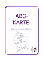 Vorschau - Stationenlernen - ABC-Kartei - Deckblatt