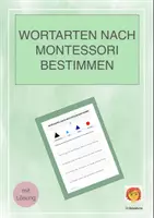 Vorschau - Arbeitsblätter - Materialpaket Wortarten nach Montessori - Deckblatt