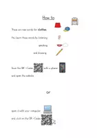 Vorschau - Arbeitsblätter - Einführung / Übung - Clothes - Distanzunterricht / QR Codes - 3./4. Klasse - Seite 1