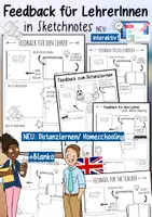 Vorschau - Arbeitsblätter - Feedback für Lehrerinnen und Lehrer - in Sketchnotes UPDATE - Deckblatt