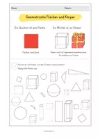 Vorschau - Arbeitsblätter - Geometrische Flächen und geometrische Körper - Seite 2