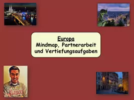 Vorschau - Stundenentwürfe - Europa - Mindmap, Partnerarbeit und Vertiefungsaufgaben - Deckblatt