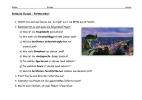Vorschau - Stundenentwürfe - Europa - Mindmap, Partnerarbeit und Vertiefungsaufgaben - Seite 3