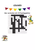 Vorschau - Arbeitsblätter - Faschings-Suchsel, Material Homeschooling, Fastnacht - Deckblatt