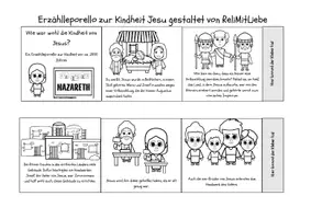 Vorschau - Arbeitsblätter - Erzählleporello zur Kindheit Jesu - Seite 1