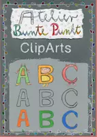 Vorschau - Mal- und Bastelvorlagen - ClipArts- Bundle - Handgemalte Buchstaben + Zahlen + Malvorlagen - Seite 1