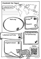 Vorschau - Arbeitsblätter - Steckbrief Jaguar - Seite 1