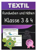 Vorschau - Stationenlernen - Textil: Rundweben und Nähen in der Grundschule - Deckblatt